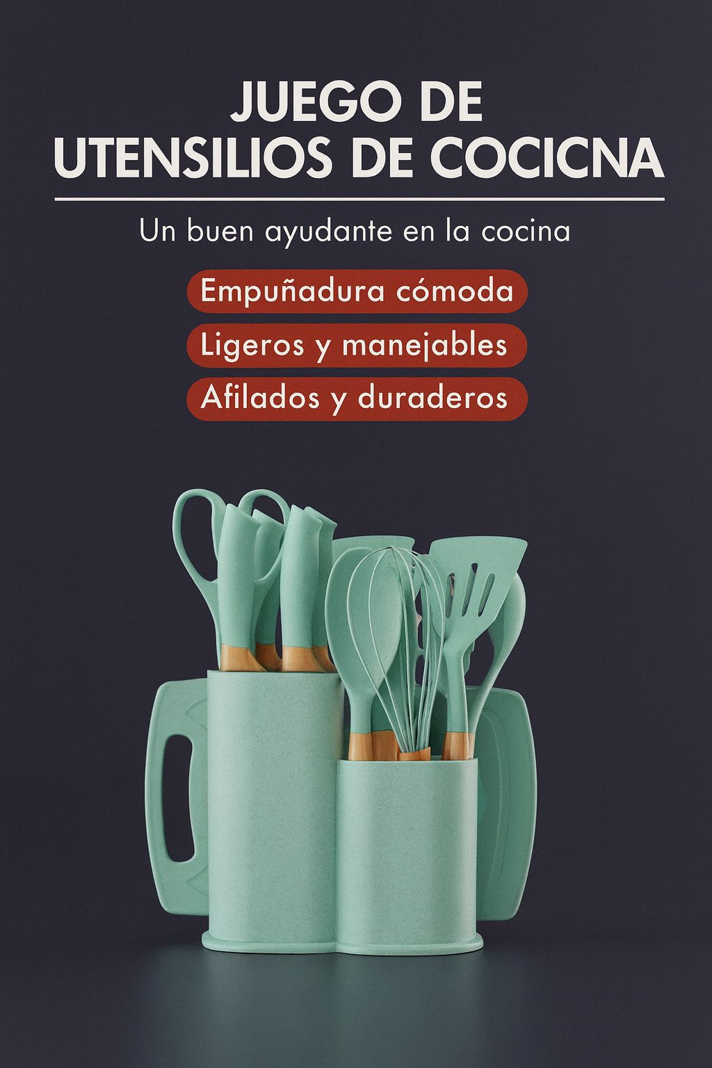 JUEGO DE UTENSILIOS DE COCINA X19PCS
